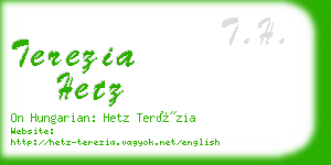 terezia hetz business card